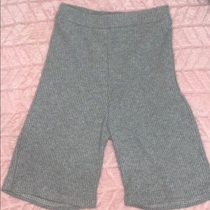 Grey PLT biker shorts